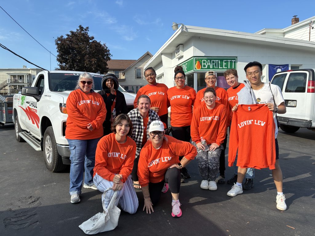healthy neighborhoods volunteers cleaning up trash in tree streets downtown lewiston maine